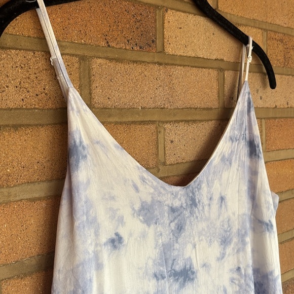 Double Zero women’s tie dye lined to knee spaghetti strap slip dress Large - Picture 2 of 10